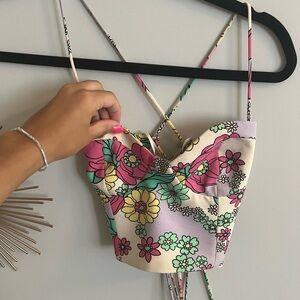 Zara Strappy Back XS Cropped Tank Top